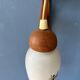 Teak wood wall lamp