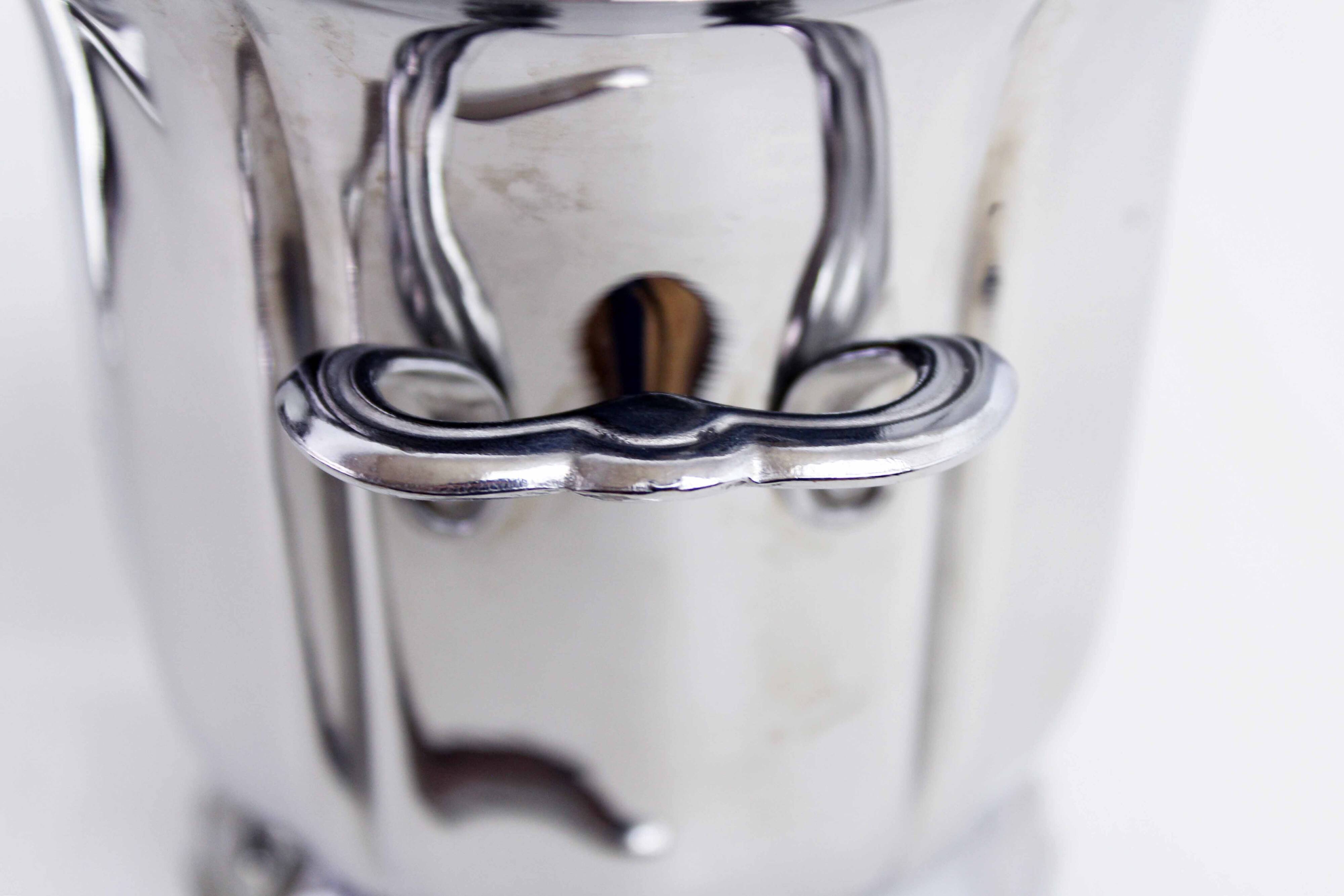 Vintage stainless steel champagne bucket and ice bucket