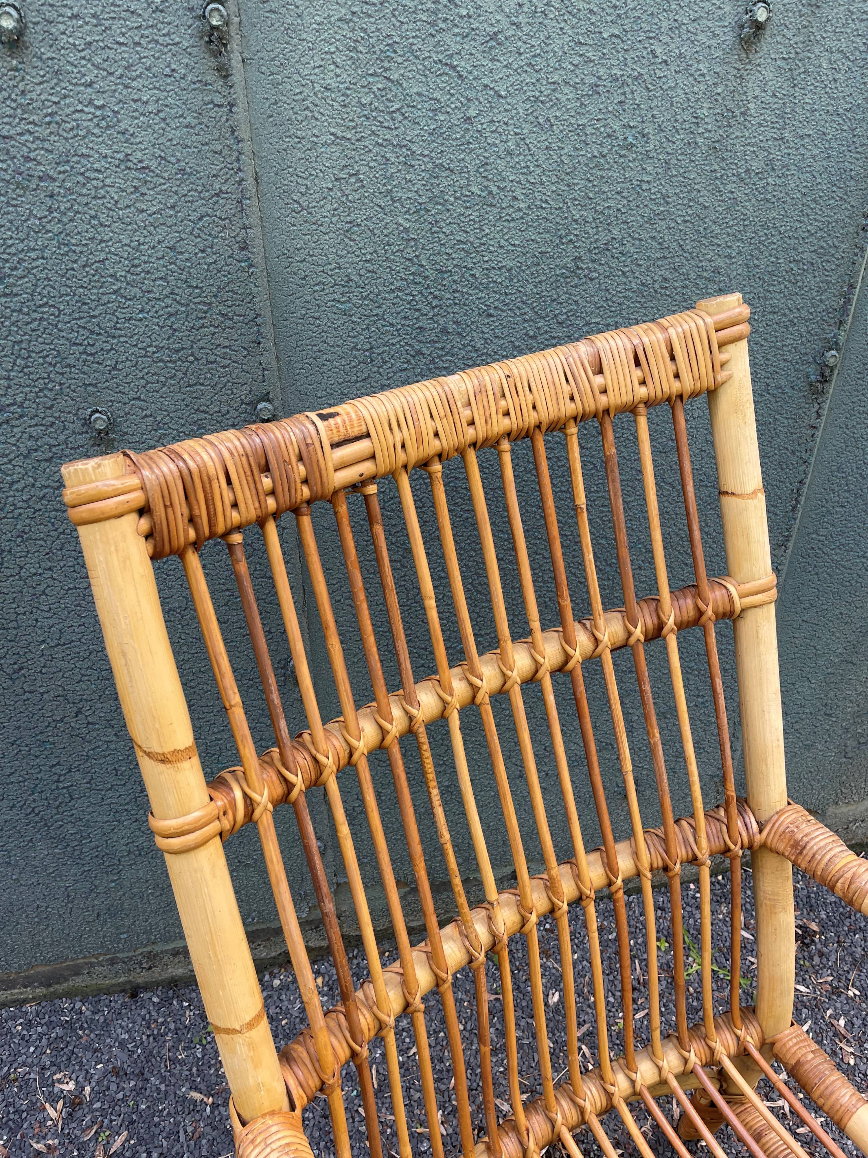 Vintage rattan armchair