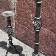 Candle holder or wrought iron candlestick (Height 41 cm)