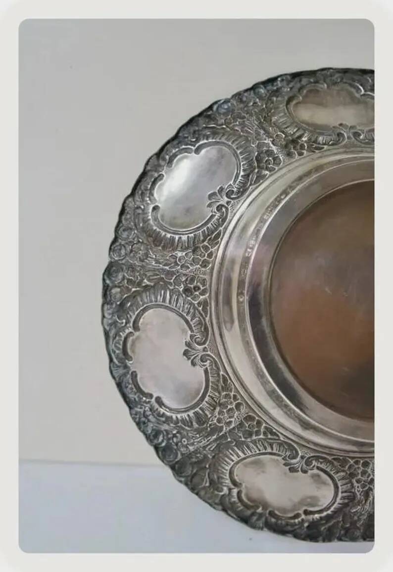 Vintage Silver-Plated Fruit Bowl Orbisa MTL | Silver Metal Fruit Bowl 20th Century | Antique Serving Dish Chic Centrepiece
