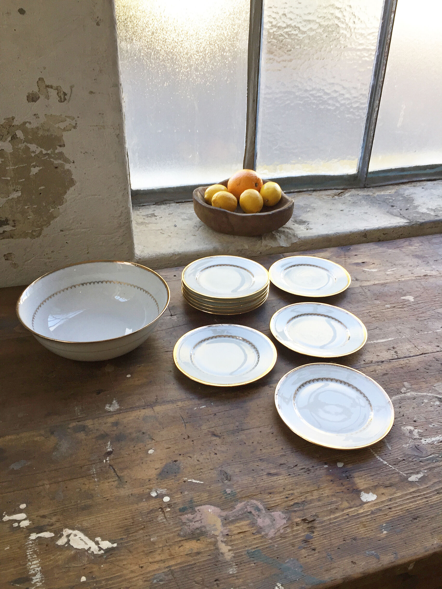 Set of plates and dessert dish Limoges