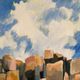 Original Swedish Oil on Canvas – "Landscape" by Eva S. – Signed – Vintage & Framed – 52 × 34 cm (20.5" × 13.4")
