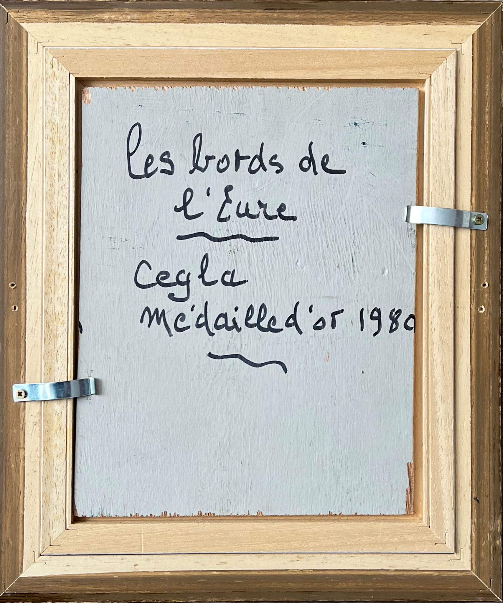 Les bords de l'eure huile sur panneau