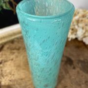 Vase tubulaire en verre bullé