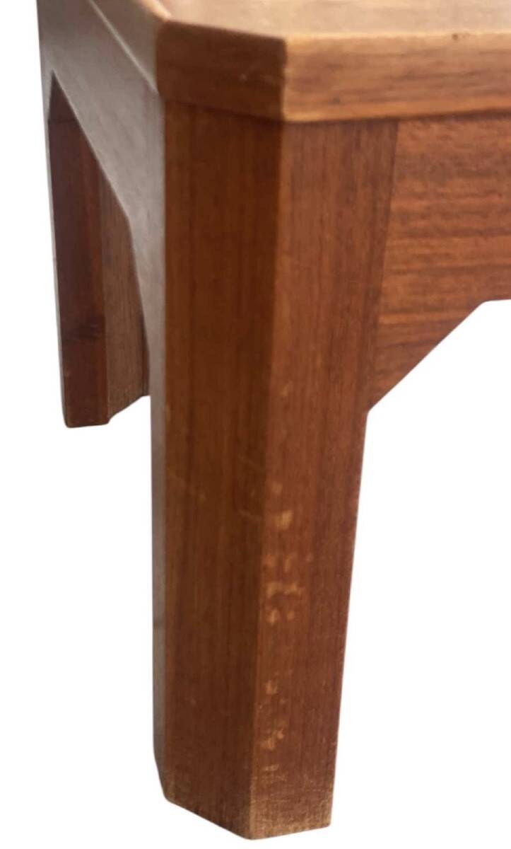 Teak coffee table with beveled legs, circa 1960