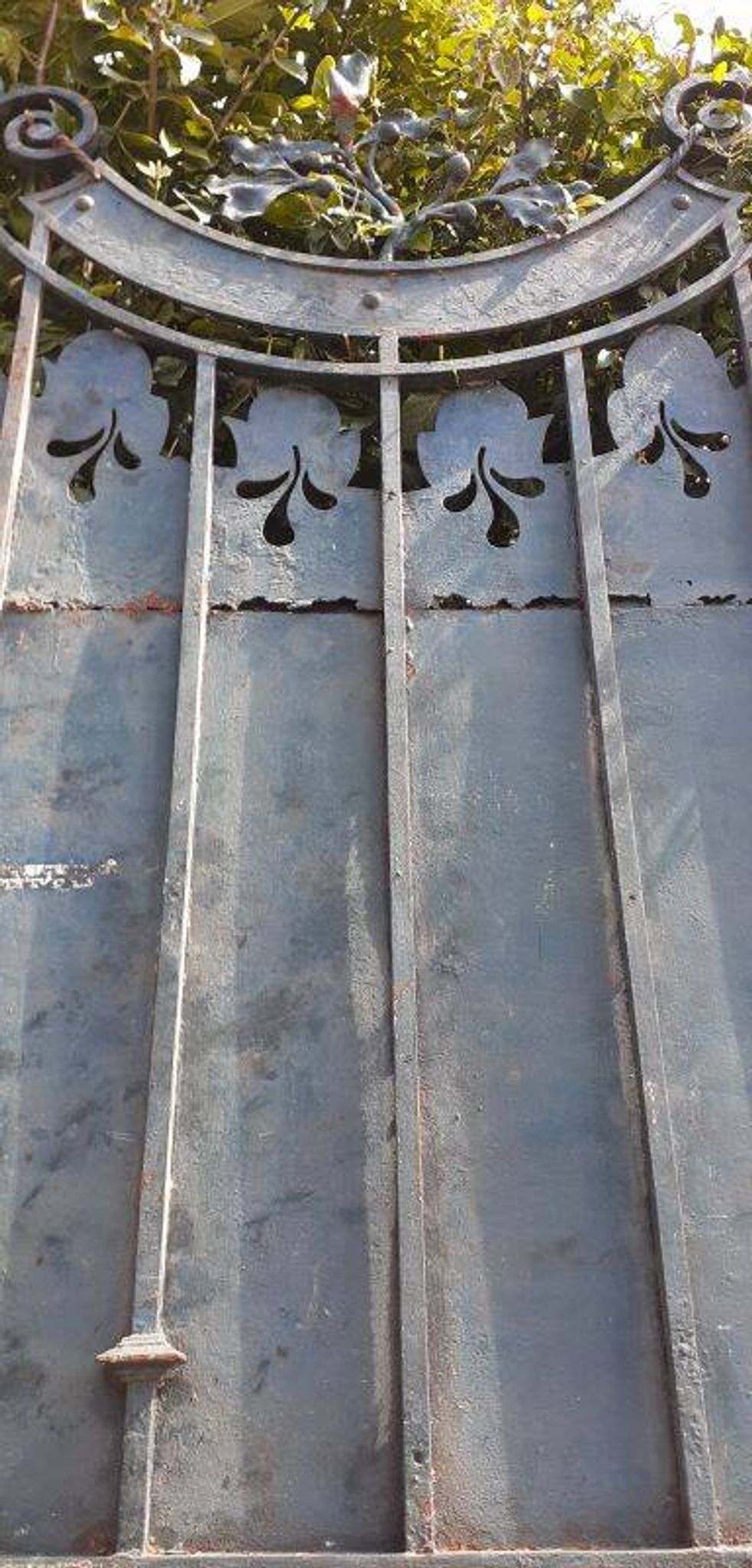 Solid gate, garden iron, H227x110cm, old, exterior door