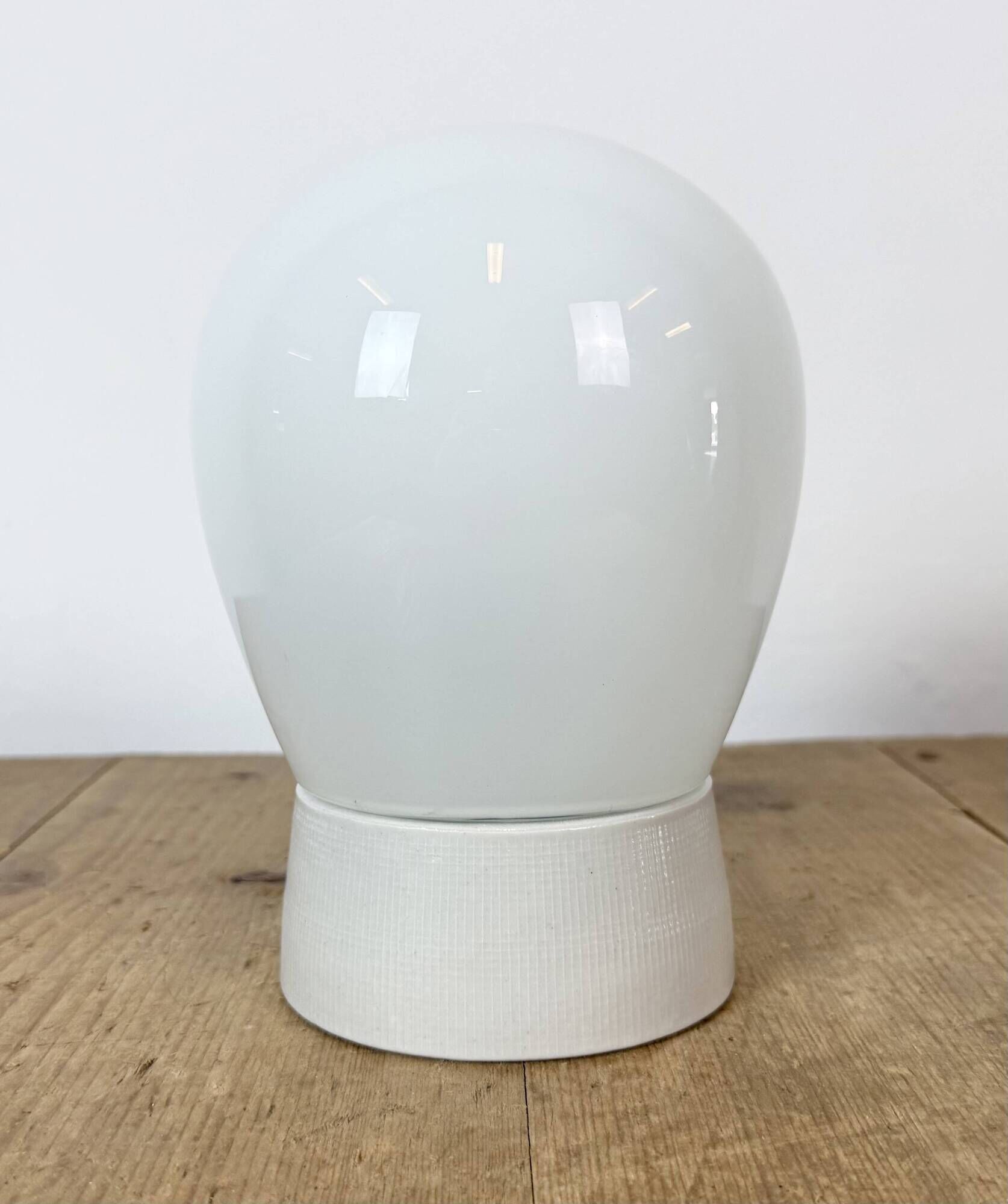 Vintage White Porcelain Ceiling Light, 1970s