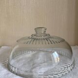 Cloche à gâteau en verre moulé