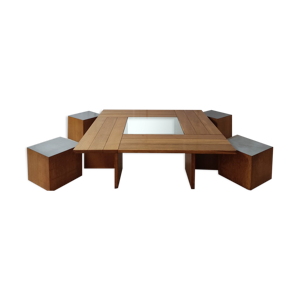 Table basse Tecno en - tabourets