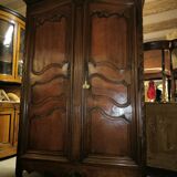 Louis XV period wardrobe in solid walnut