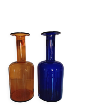 Pair of GUL vases by Otto Brauer for Holmegaard