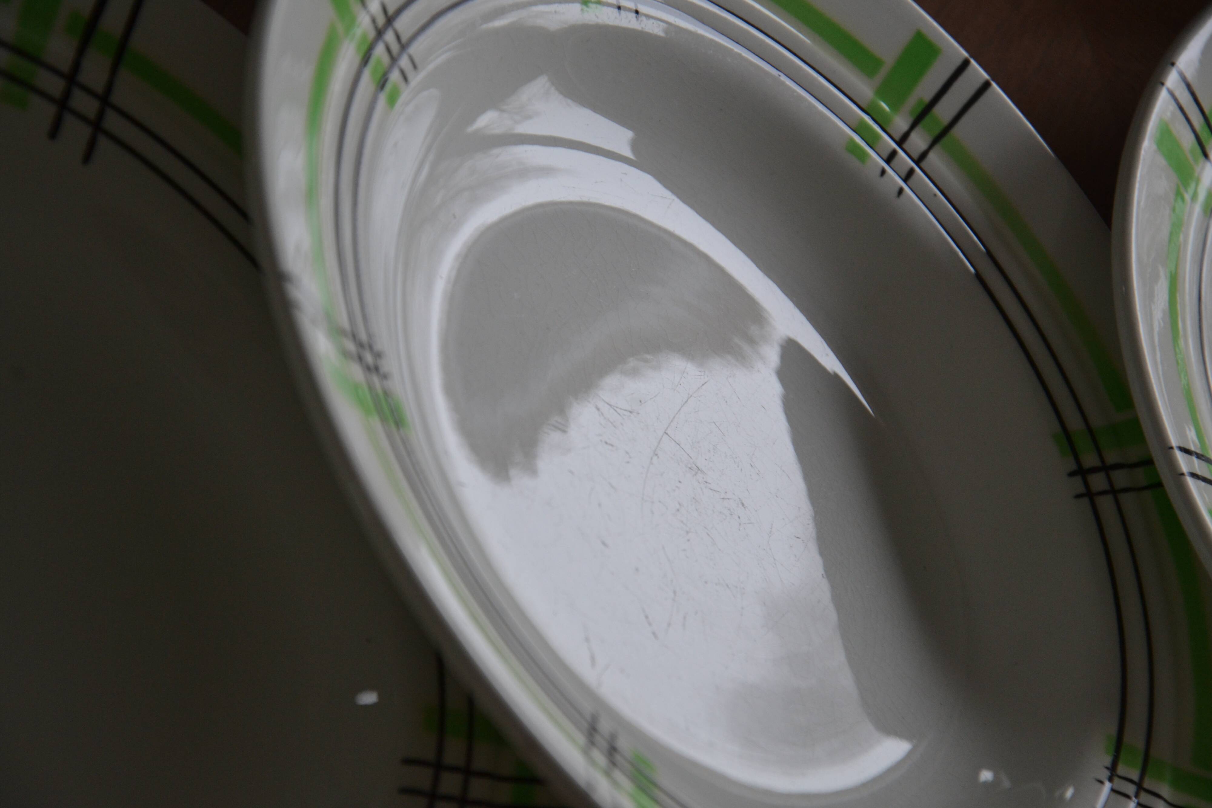 6 Ceranord St Amand deep plates with checks