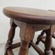 Pair of 19th century solid oak stools