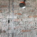 Lampadaire réglable orange, années 1960