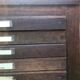 Wooden printer's cabinet with drawer lockers