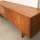 Large Danish vintage row in blond teak from the 60s