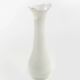 Mid-century modern vase, ivory white glass, Poland, 1970s
