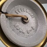 Vintage Italian pair of Signed brass table lamps by Sciolari. Italy 1970s