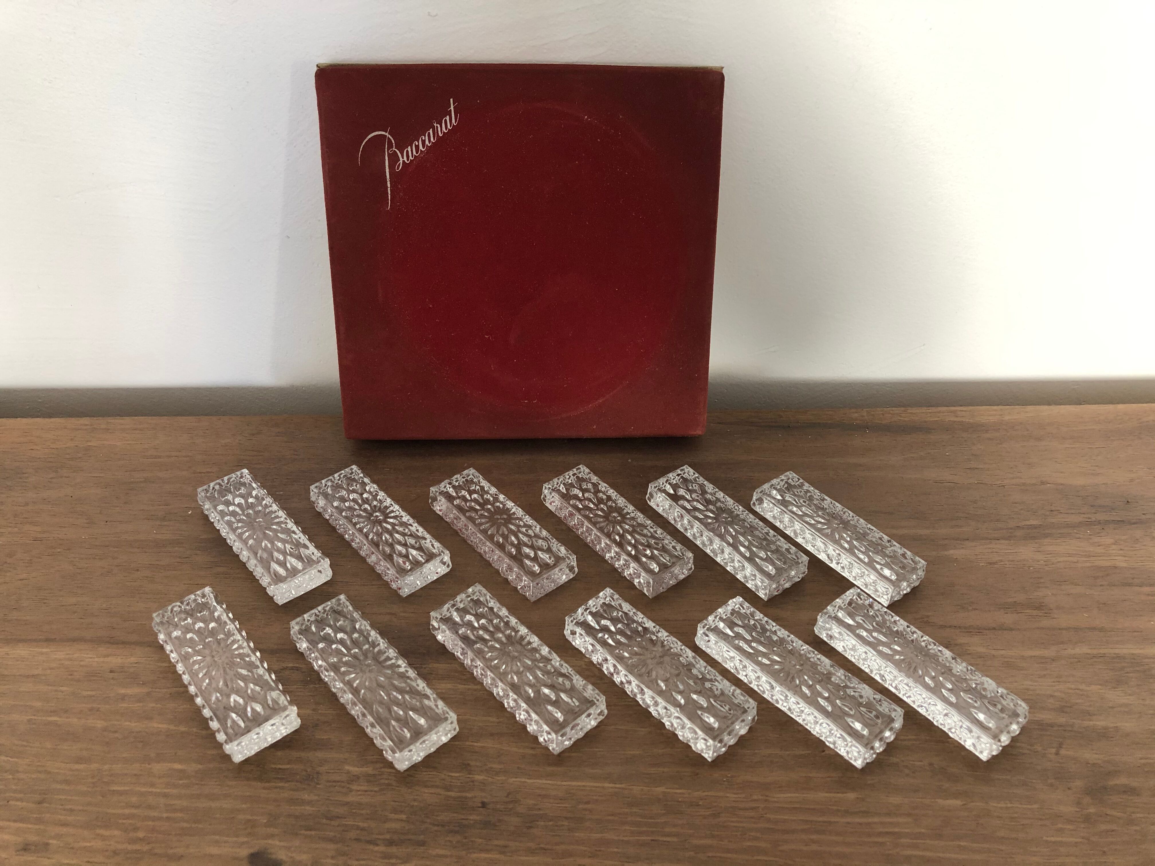 12 Baccarat crystal knife holder