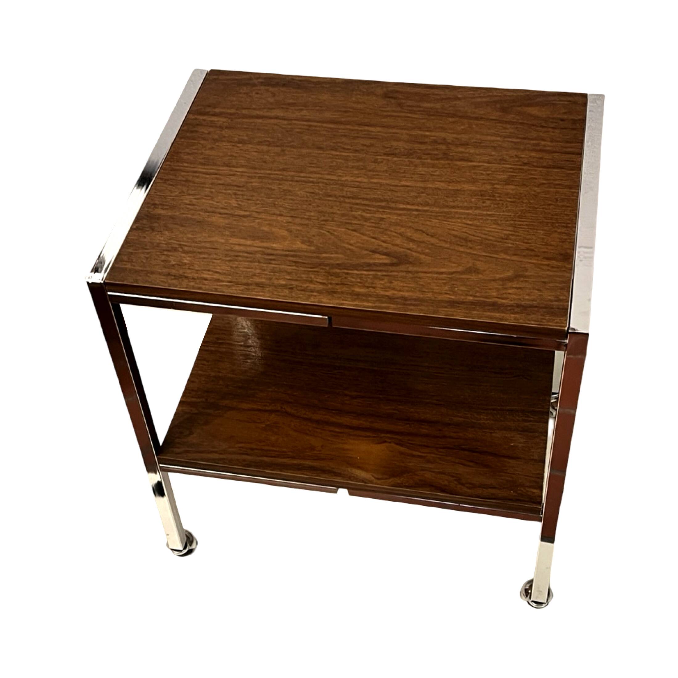 Modernist mobile table or bar Denmark 1970s.