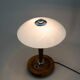 Lampe de table art déco bois et verre , années 1930