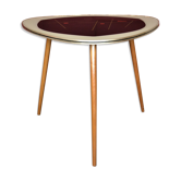 Tripod side table in graphic glass from the 60s