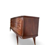 Commode en placage de palissandre avec plateau en onyx vert