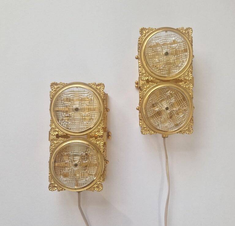 Pair of Midcentury Very Rare Wall Lamps M. P. R., Sweden, 1960s