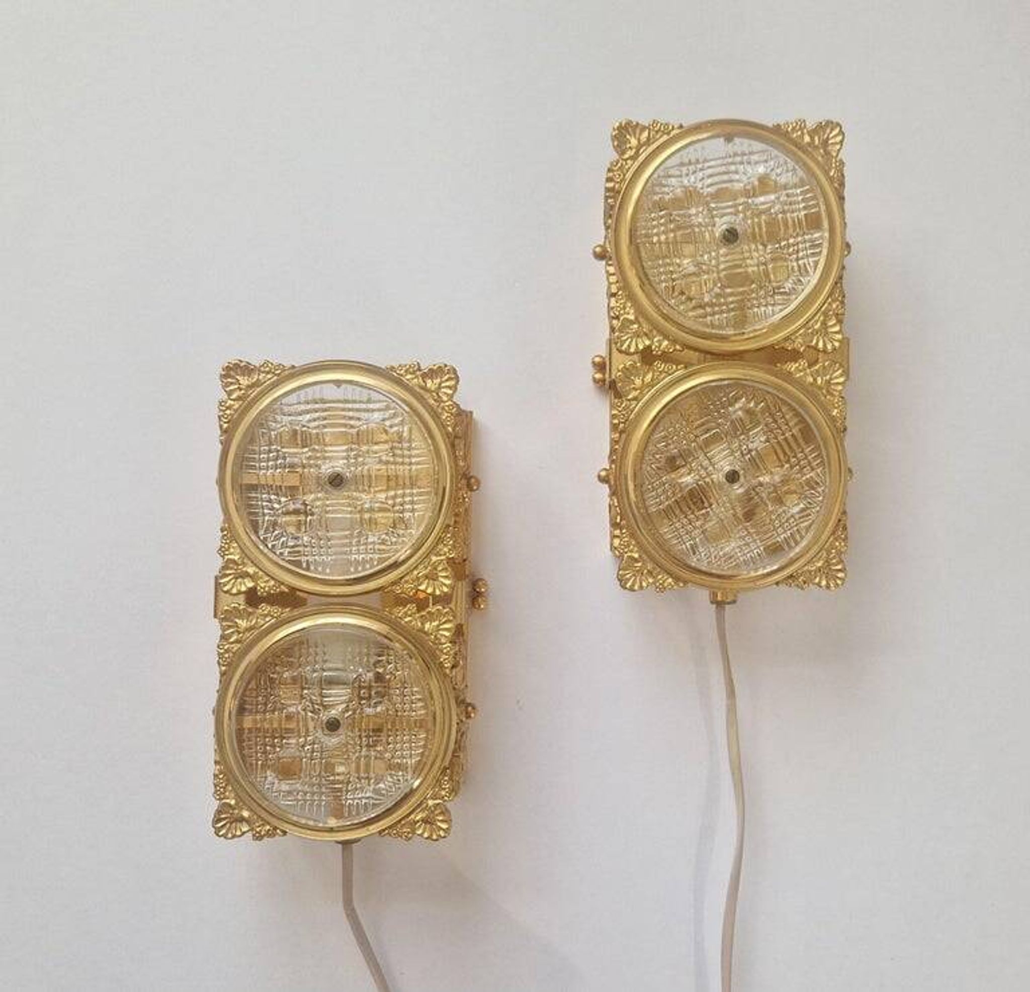 Pair of Midcentury Very Rare Wall Lamps M. P. R., Sweden, 1960s