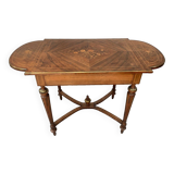 Napoleon III style desk table with 20th century inlaid top