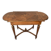 Napoleon III style desk table with 20th century inlaid top