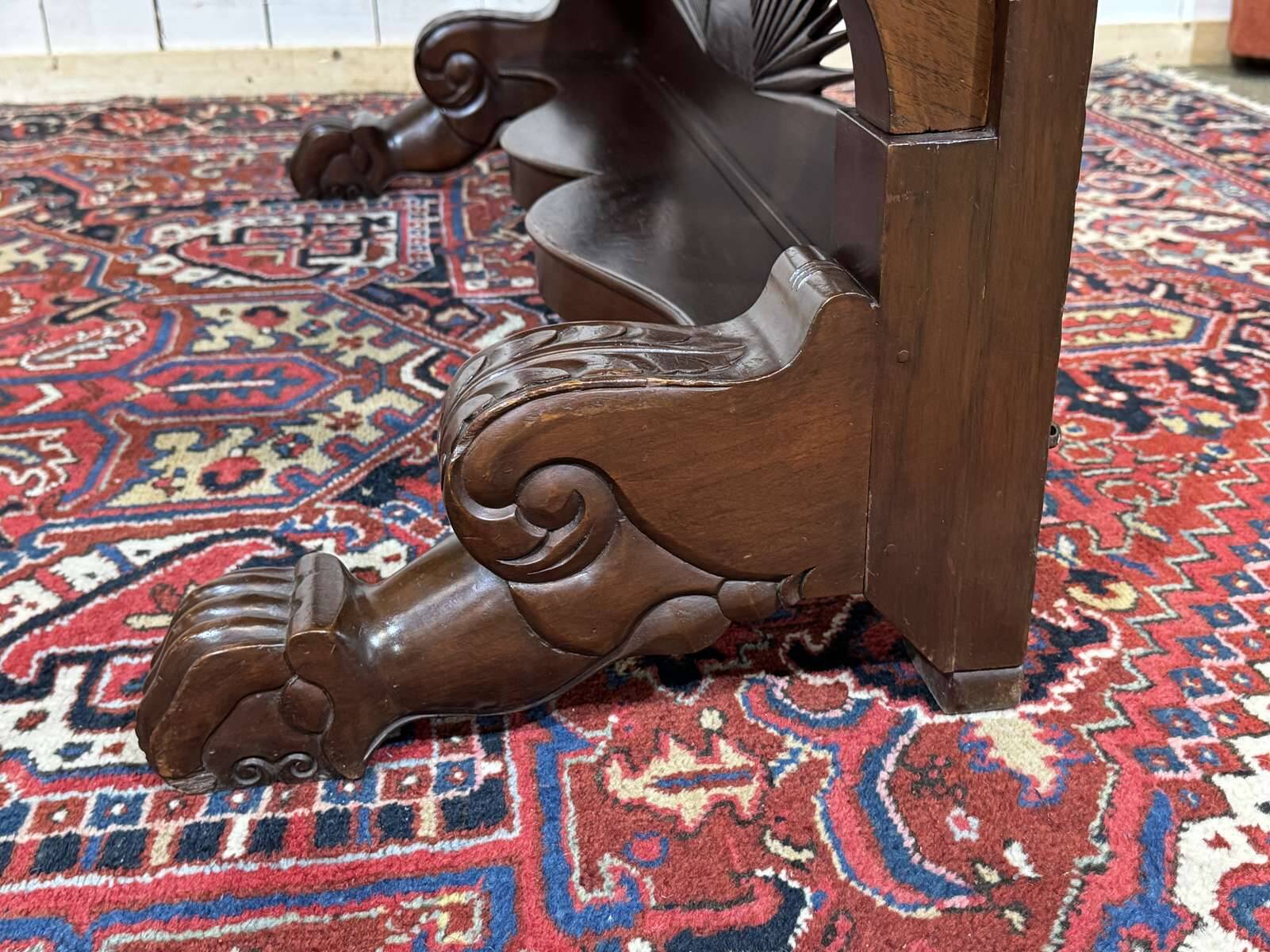 Louis Philippe console in teak from the 1950s - Indonesian craftsmanship.