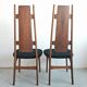 Paire de chaises mid-century en peau d'agneau Astrakan