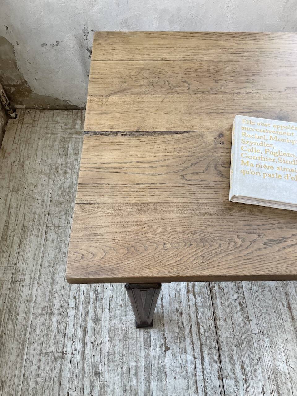 Solid oak farmhouse table 185cm