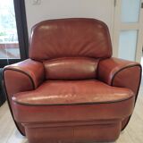 Full grain leather armchair