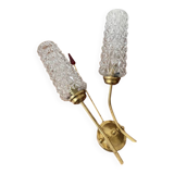 1960s Tulip wall sconce in brass and glass