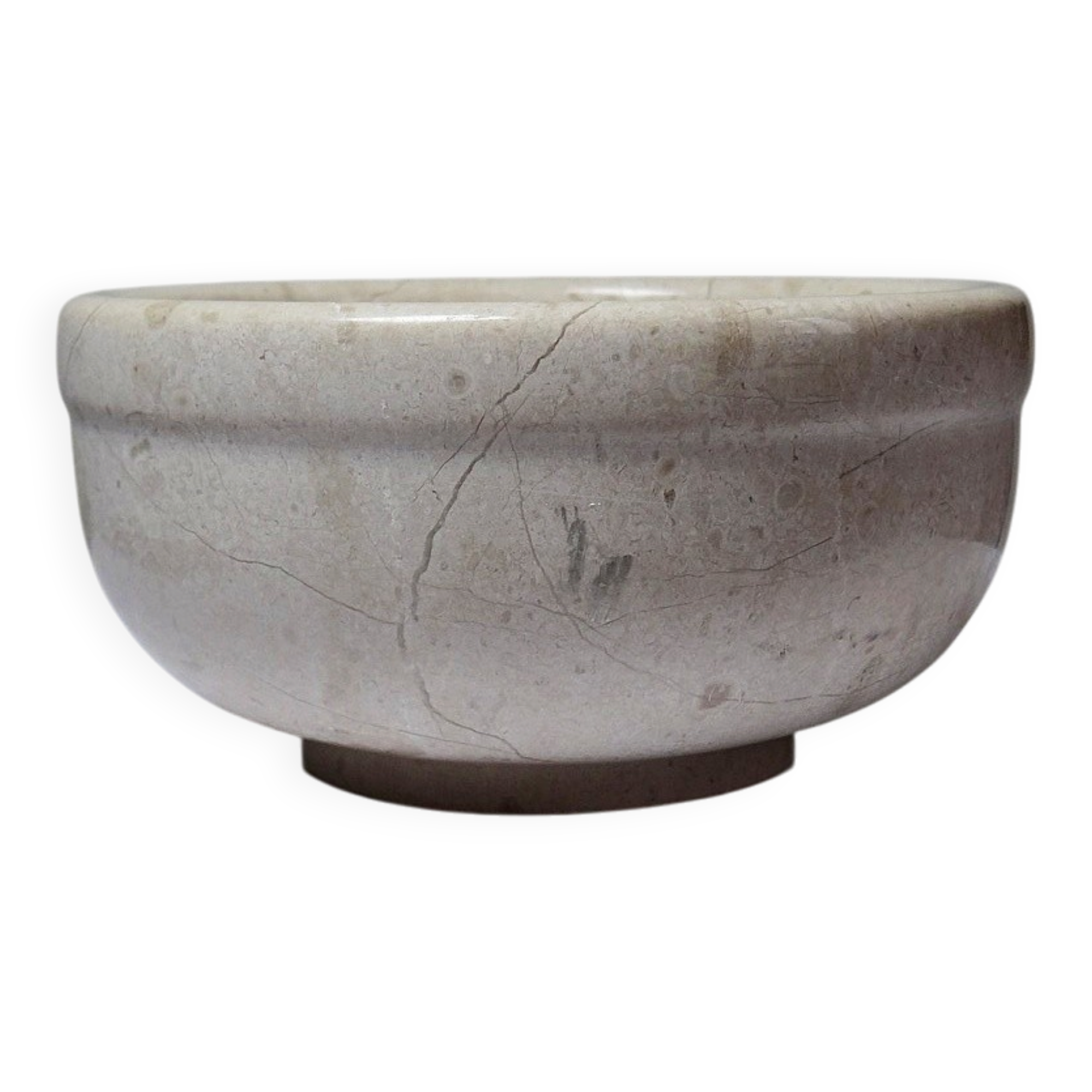 Vintage 20th-century natural marble bowl or decorative dish.
