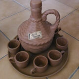 Antique stoneware liqueur service