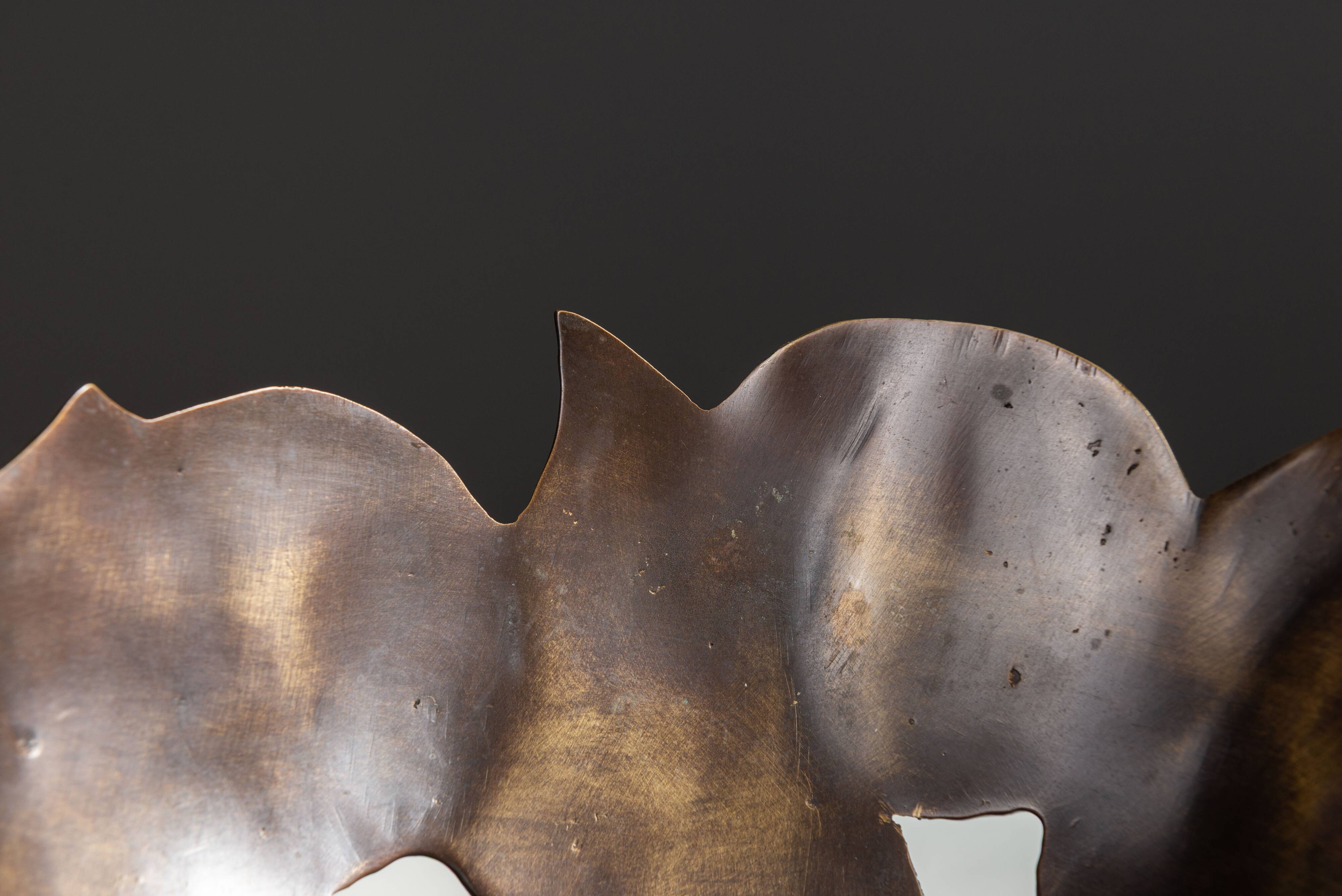 Solid brass decorated fruitbowl