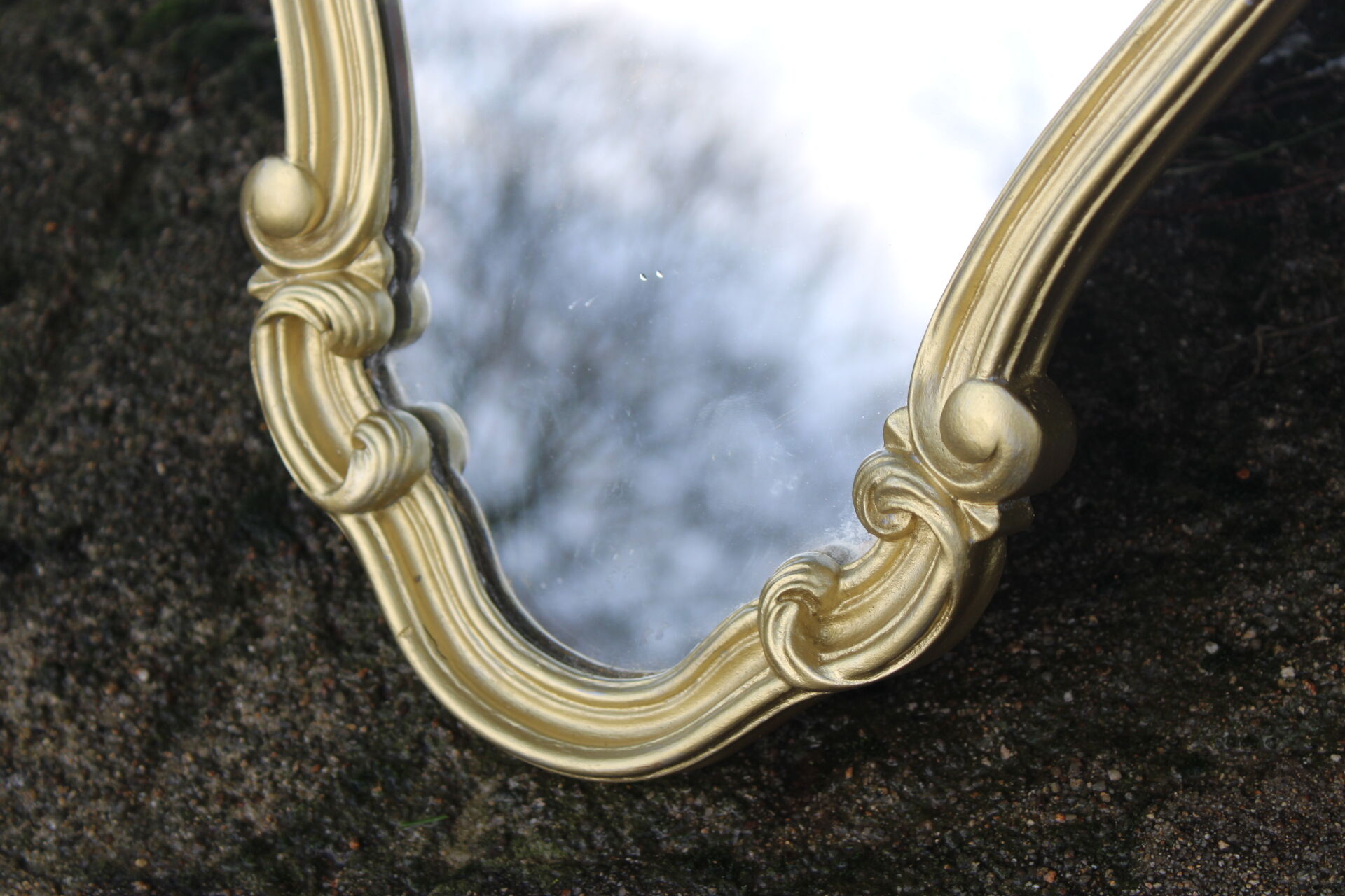 Miroir vintage doré 32x47cm