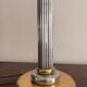 Vintage 70s 80s Neo-Classical Fluted Column Lamp Base Chrome