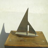 Sailboat brushed aluminum design