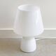 Lampe de table en verre blanc vintage, lampe champignon