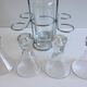 Portable alcohol digestive liquor service design glass & chromed metal stainless steel
