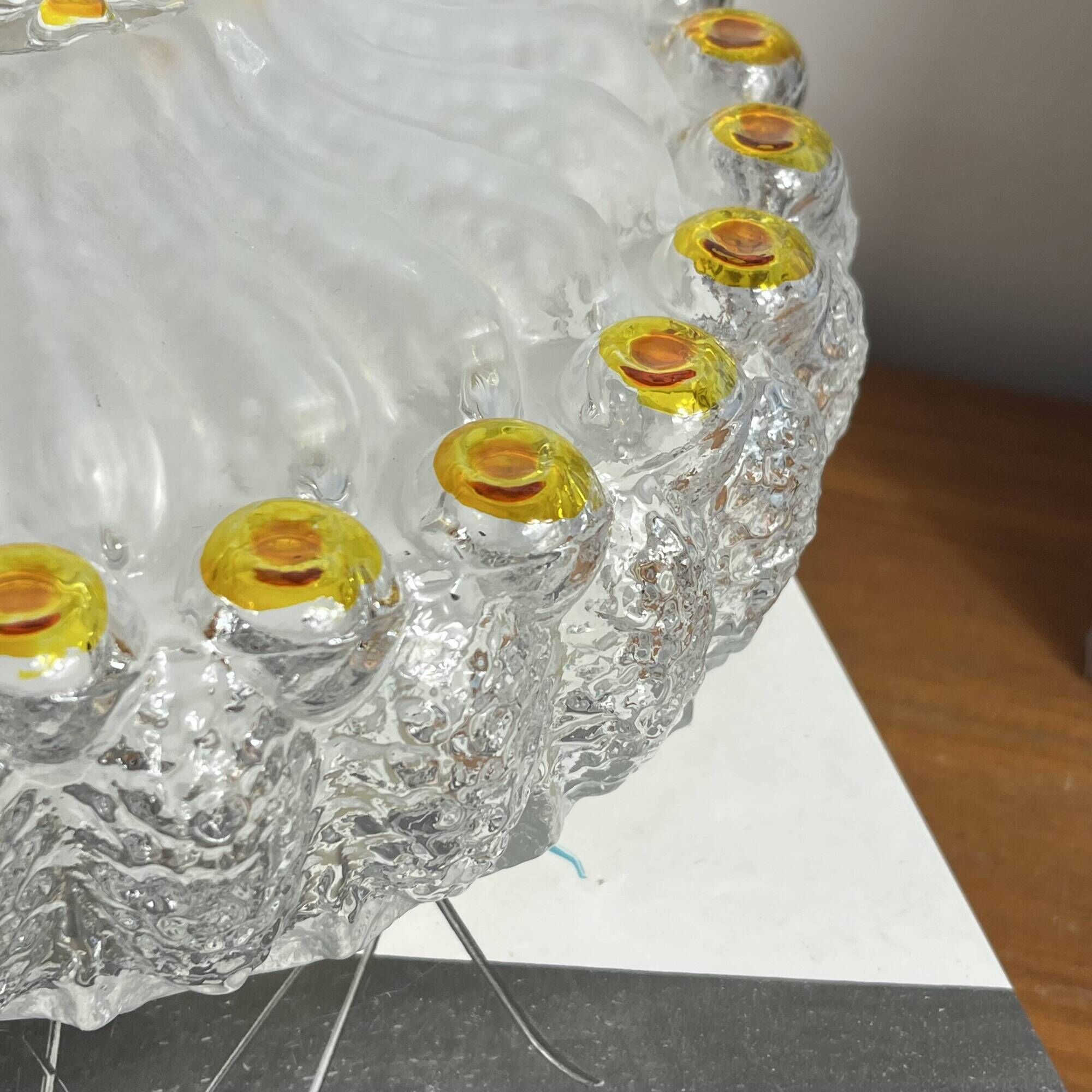Wall light or round ceiling light in Murano or Limburg glass type.