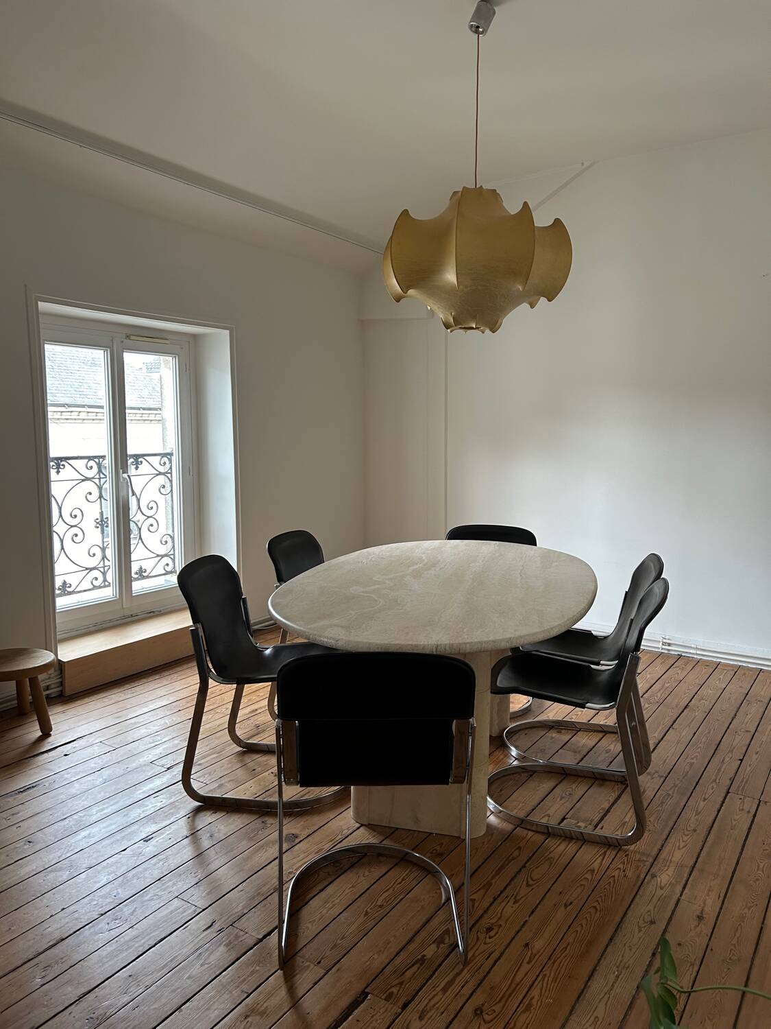 Roche Bobois travertine table