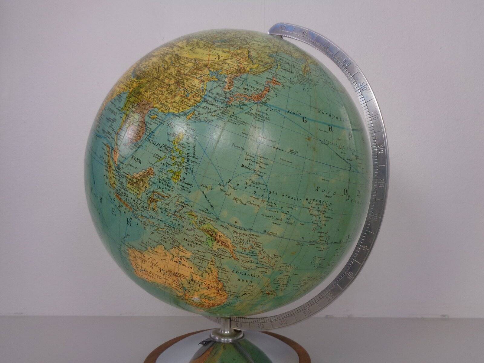Vintage Illuminated Duo Glass Globe by Paul Oestergaard for Columbus, Germany, 1950s