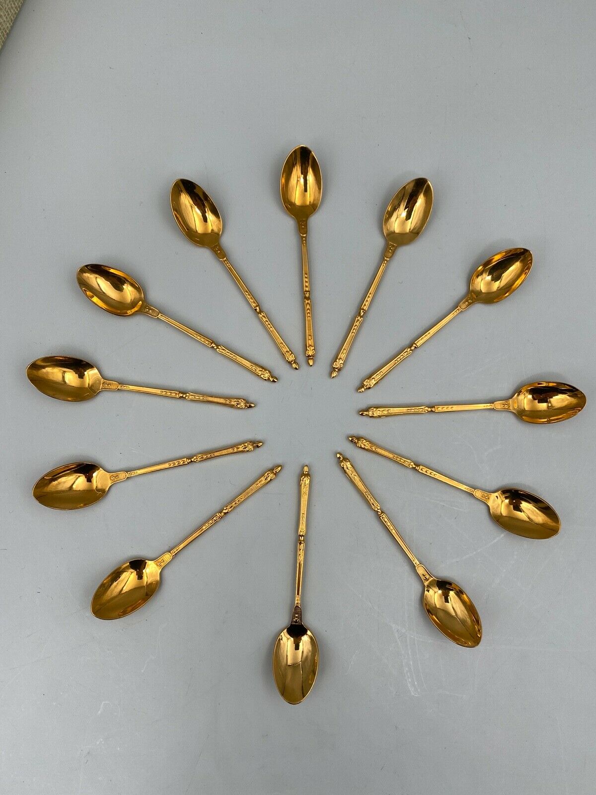 Box set 12 spoonfuls francois frionnet paris metal dore
