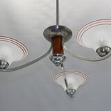 Art Deco three-arm chandelier, France, 1920s-1940s